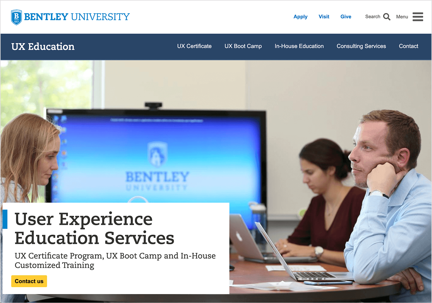 UX course in Bentley University