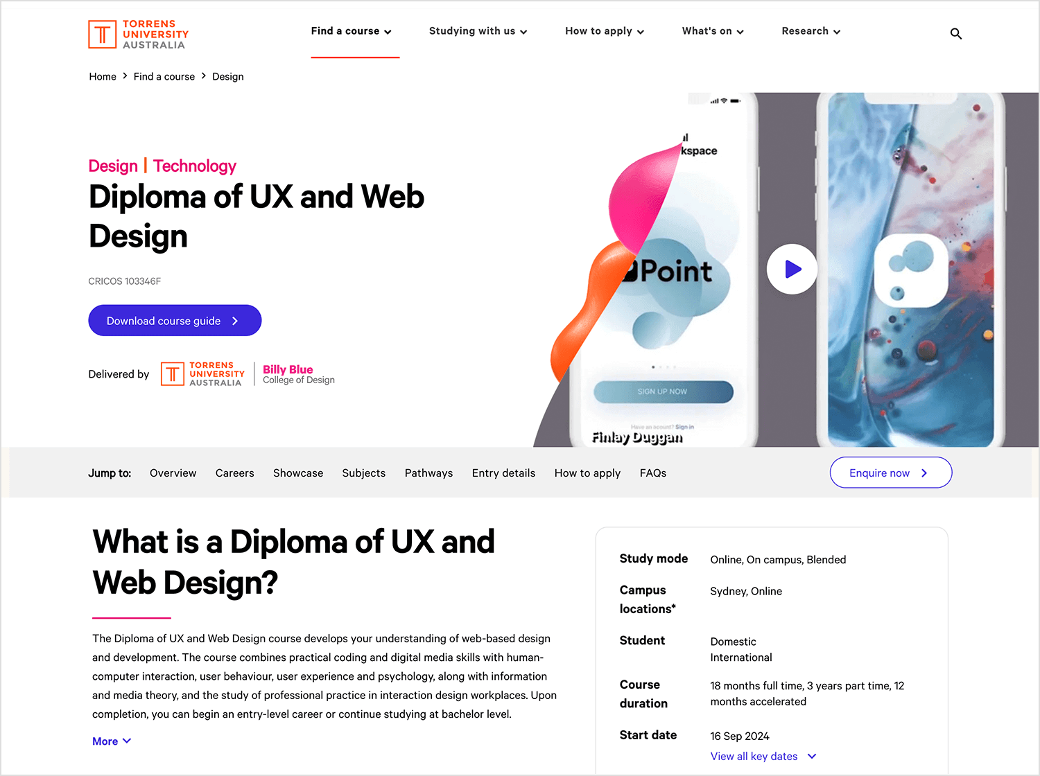 graduate certificate in ux design