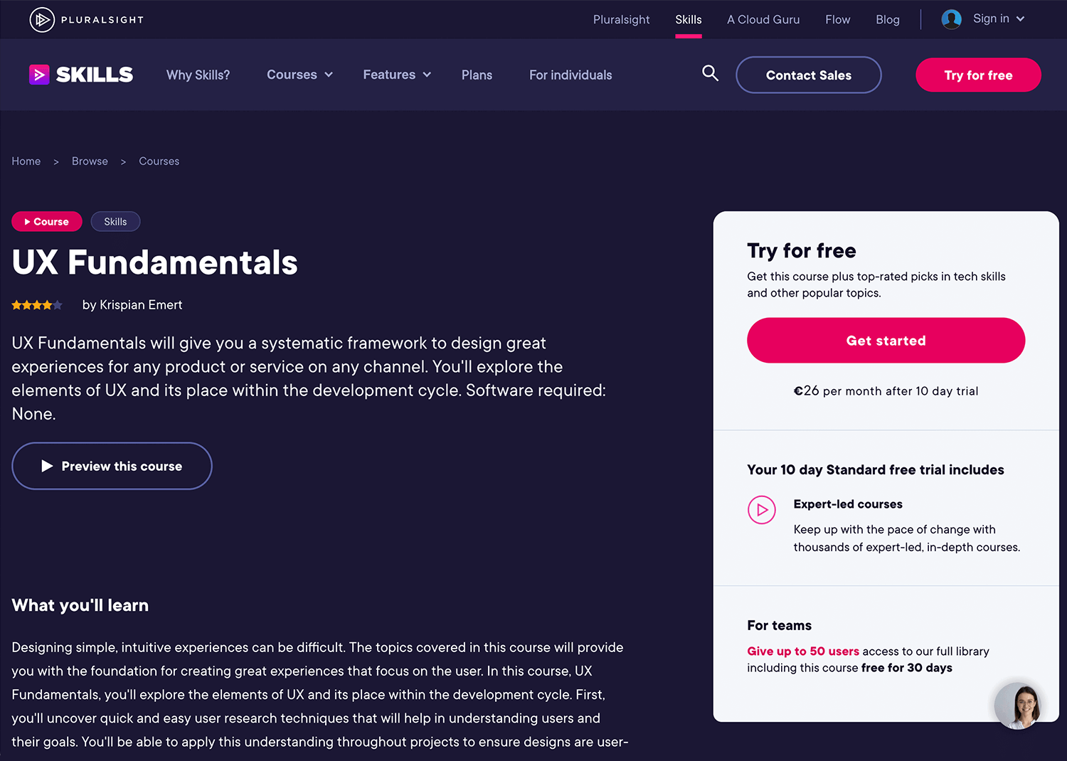 UI-UX design course from Pluralsight
