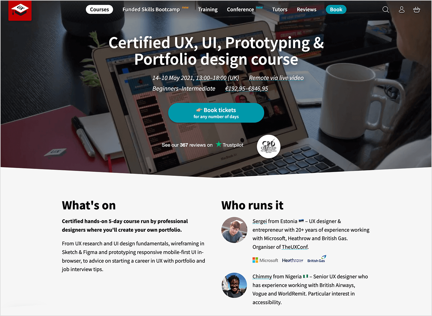 school of ux - ux design course in england