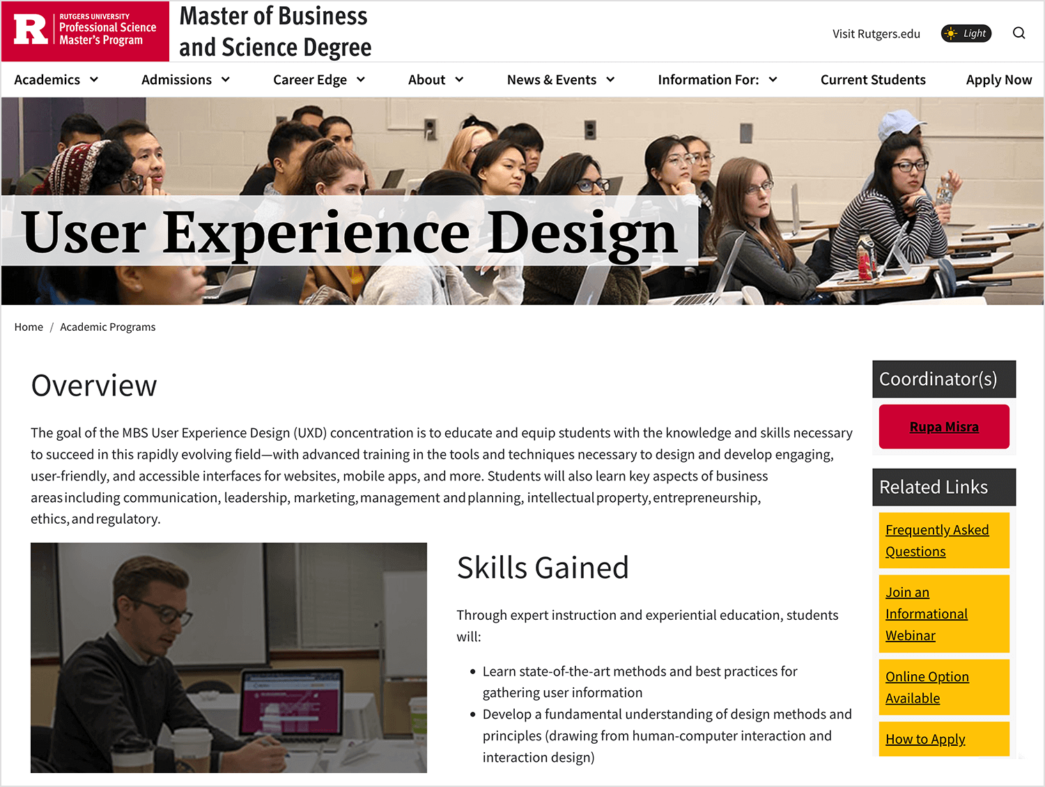 user experience design presential course in new jersey