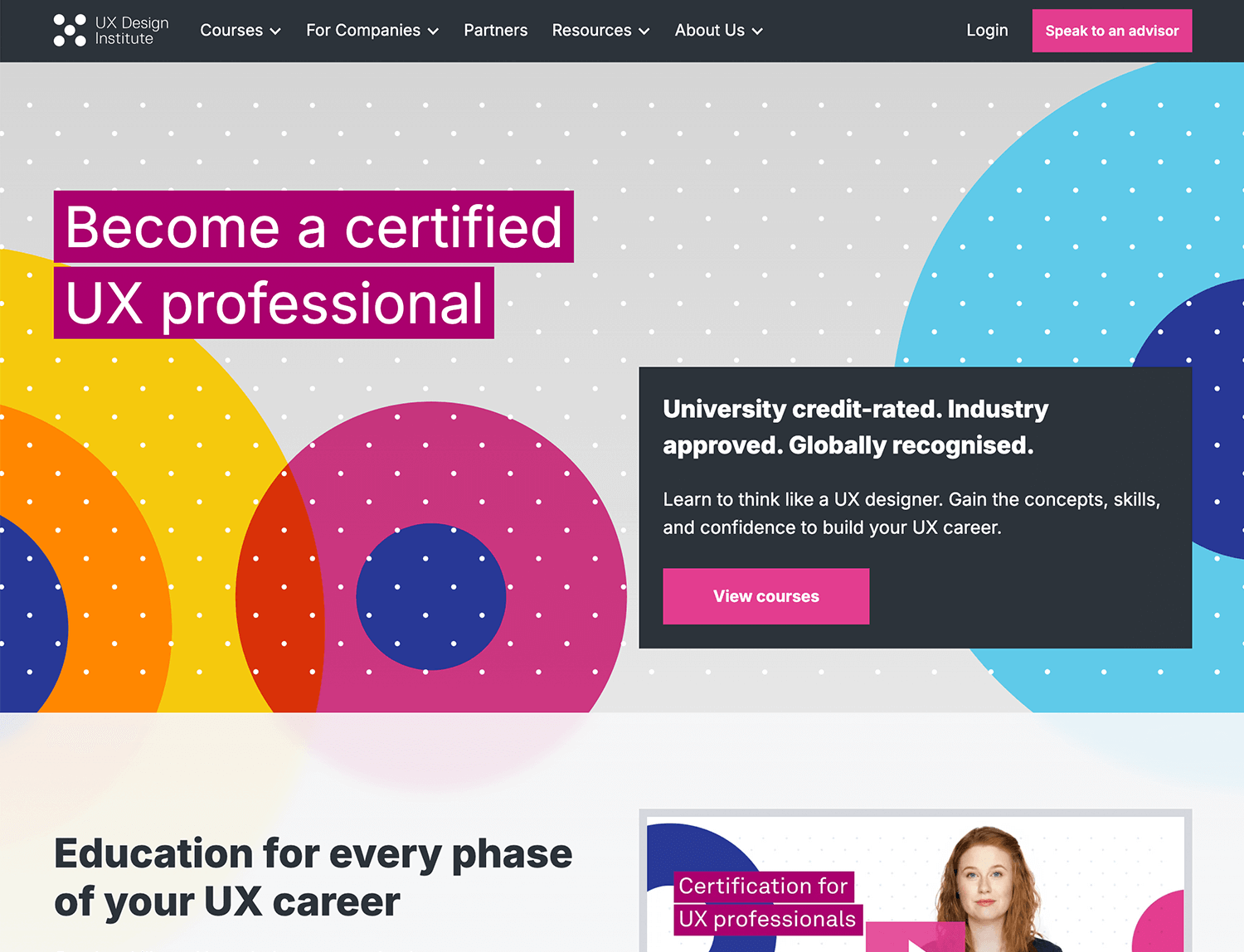 UX design institute's paid course for new designers